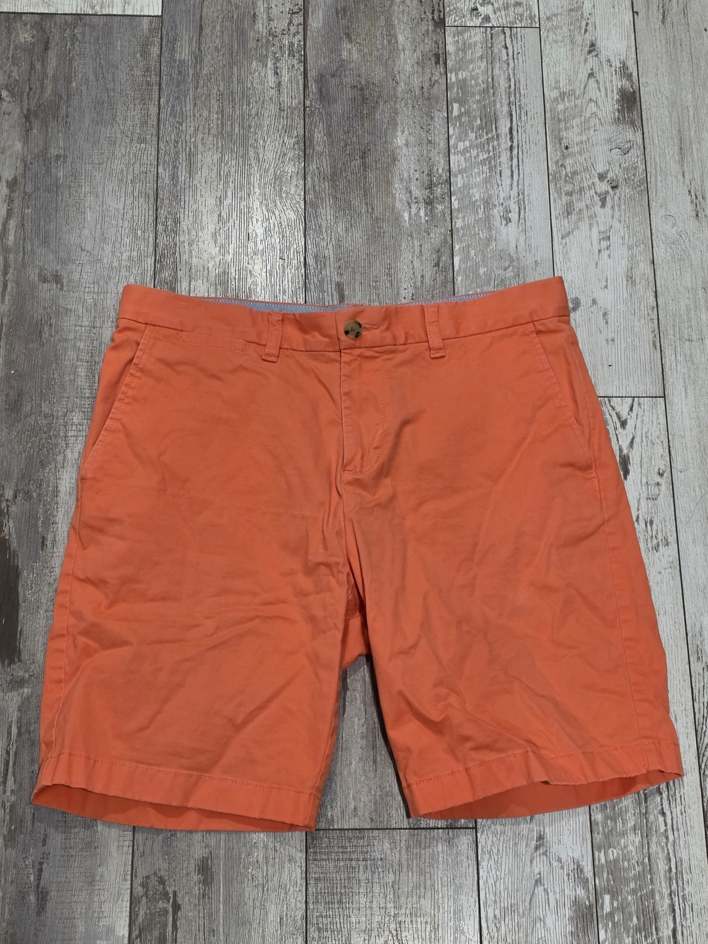 Tommy Hilfiger Orange Flat Front Cotton Shorts